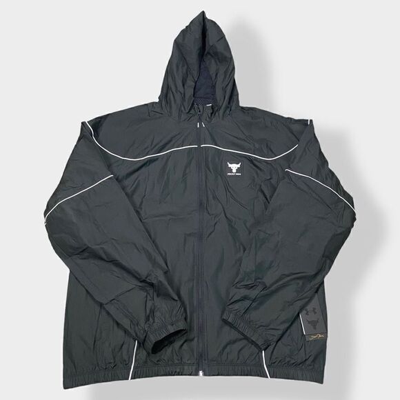 Under Armour Mens Project Rock Brahma Black/ White Jacket size XL New with Tags - Picture 1 of 9